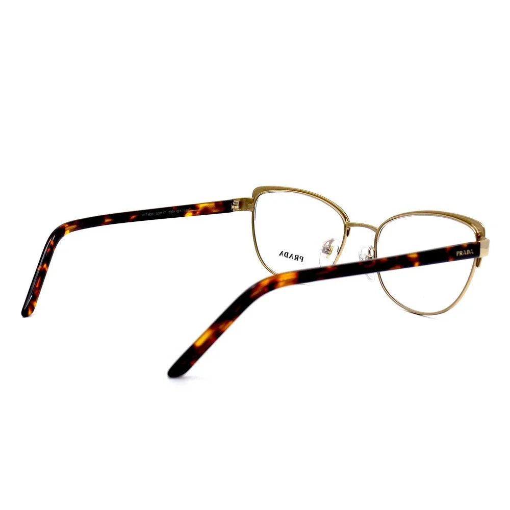 NEW PRADA PR 63XV 09B1O1 BORDEAUX/PALE GOLD AUTHENTIC EYEGLASSES FRAME